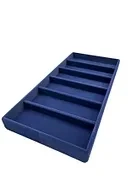 Lefkoşa Model Süet Kumaş Lacivert Renk 38 Cm / 19 Cm Gözlük Sergileme Çekmece İçi Stand - 3