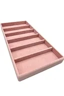 Lefkoşa Model Süet Kumaş Pembe Renk 38 Cm / 19 Cm Gözlük Sergileme Çekmece İçi Stand ürün görseli