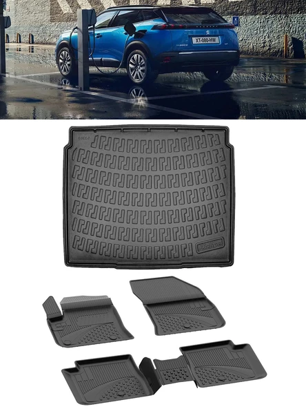Sahler Peugeot 2008 Elektrikli 2022 ve Sonrası 4.5D Paspas 3D Rizline ALT Bagaj Havuzu ürün görseli
