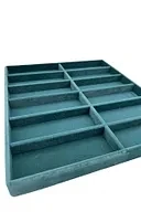 Havana Model Süet Kumaş Yeşil Renk 38 Cm / 36 Cm Gözlük Sergileme Çekmece Içi Stand - Resim 3