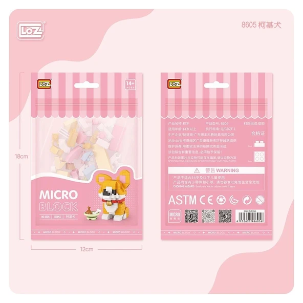 Loz 8605 Mikro Blok Çanta Corgi Köpek