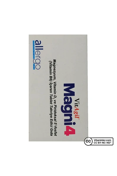 Allergo Vitagil Magni4 Magnezyum Vitamin D3 P5p 60 Tablet - Resim 4