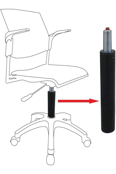 OTH GRUP OFİS HASTANESİ Ofis Sekreter Bilgisayar Koltuğu Amortisörü - Pistonu 140'lık