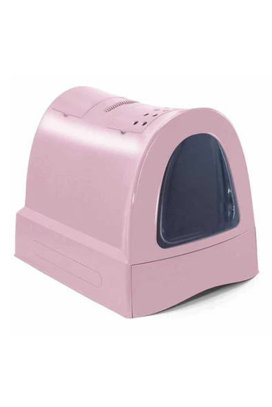 Imac Zuma Çekmeceli Kapalı Kedi Tuvaleti Pembe 40x56x42.5 Cm ürün görseli