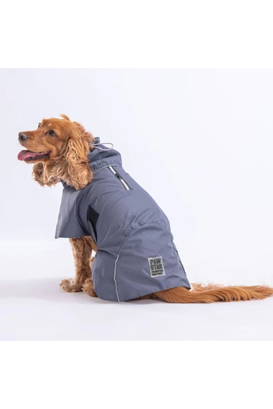 Pawstar Gri Colombia Orta Ve Büyük Irk Köpek Yağmurluğu Köpek Kıyafeti Köpek Elbisesi - Resim 4