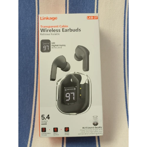 Lkb27 5.4 Versiyon True Wireless Kulakiçi Kulaklık (Siyah) - Resim 2