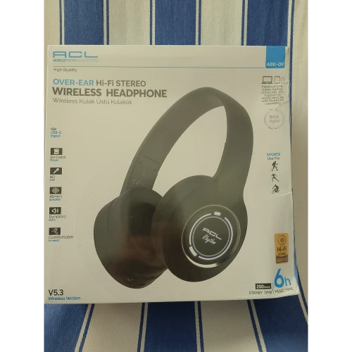 ABK-09 Bluetooth 5.3 Kulak Üstü Kulaklık Kahverengi Hi-Fi Stereo, SD Kart, USB-C, HD Görüşme ürün görseli 1