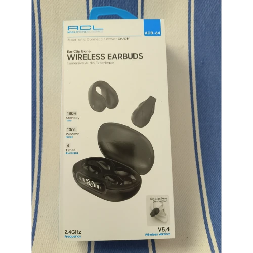 Acb64 5.4 Versiyon 2.4ghz Frekans 180 Saat Uyku Modu Wireless Kulaklık Beyaz - Resim 3