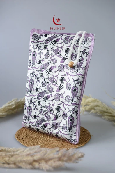 Pratik ve Taşınabilir İpek Dokulu Çantalı Seccade - Resim 4