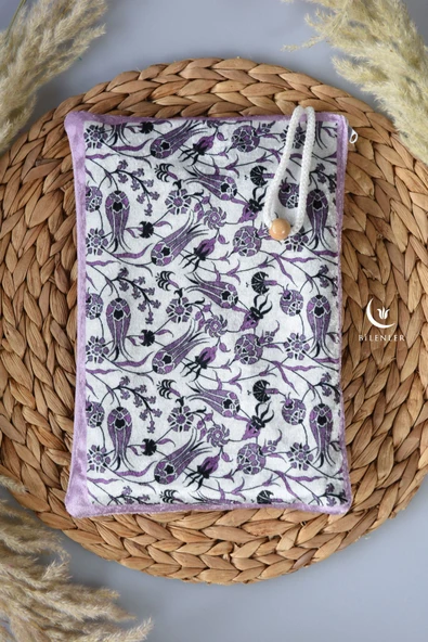 Pratik ve Taşınabilir İpek Dokulu Çantalı Seccade - Resim 3