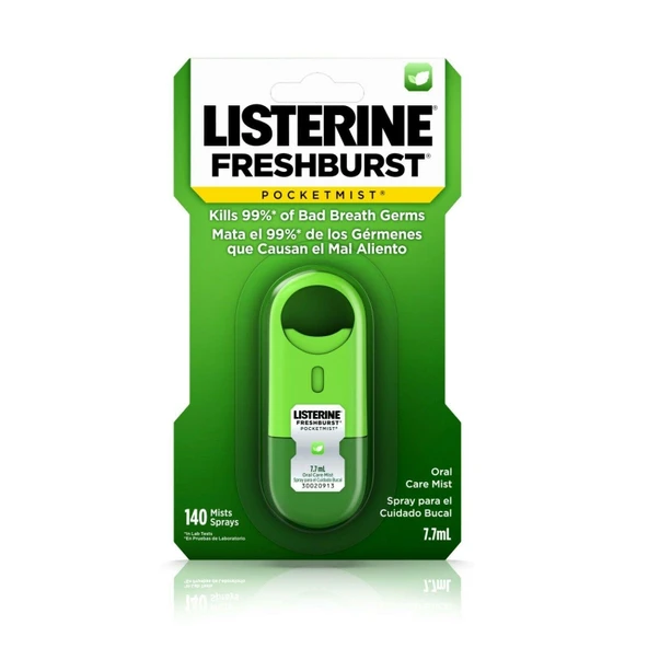 Listerine Freshburst Pocketmist Fresh Breath Spray Mist, 7.7 mL ürün görseli