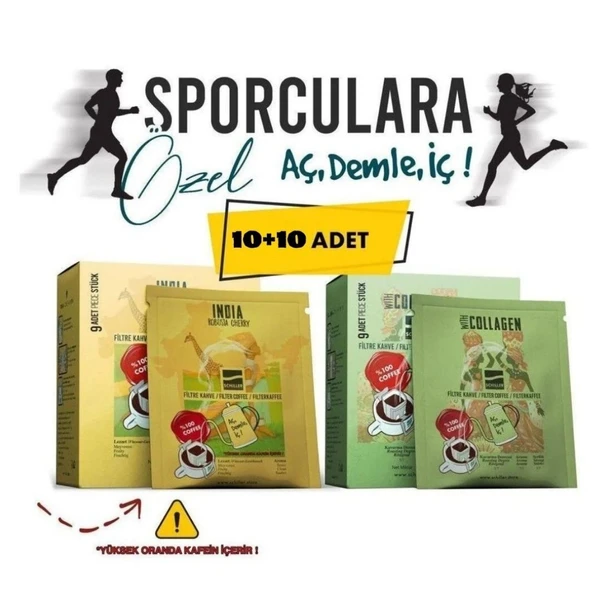 Sporculara Özel Aç Demle İç Filtre Kahve 2 Kutu