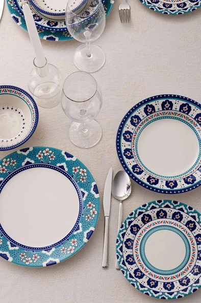 İstanbul Porselen Şems 24 Parça 6 Kişilik Yemek Takımı - 3