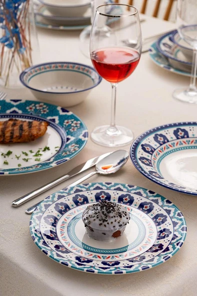 İstanbul Porselen Şems 24 Parça 6 Kişilik Yemek Takımı - 4