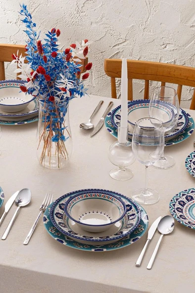 İstanbul Porselen Şems 24 Parça 6 Kişilik Yemek Takımı - 8