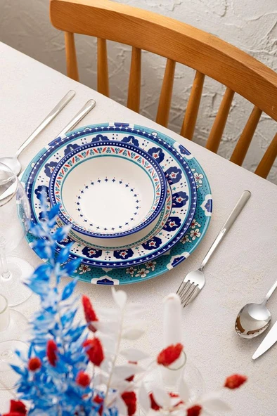 İstanbul Porselen Şems 24 Parça 6 Kişilik Yemek Takımı - 2