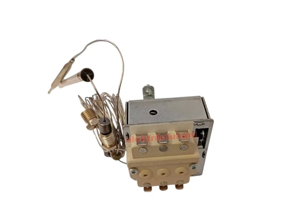 EGO Çift Problu Sanayi Tip Trifaze 60-180 Derece Gazlı Fritöz Termostat ( İki Uclu 6 Ayaklı 3 Kontaklı) - Resim 3