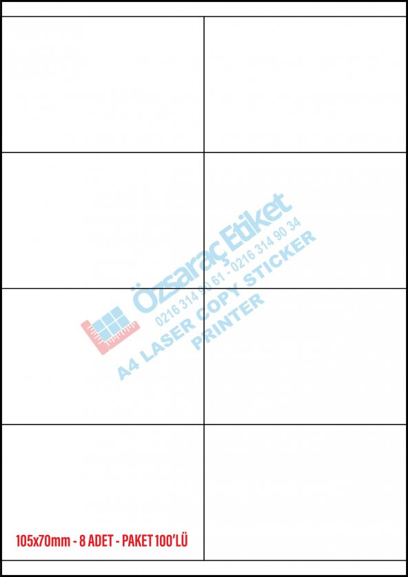 105MM*57MM A4 LASER ETİKET - 3