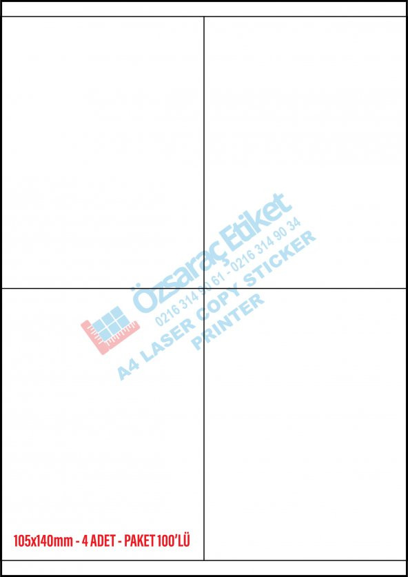 105MM*57MM A4 LASER ETİKET - 5