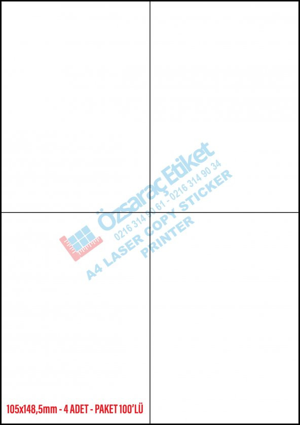 105MM*57MM A4 LASER ETİKET - 8