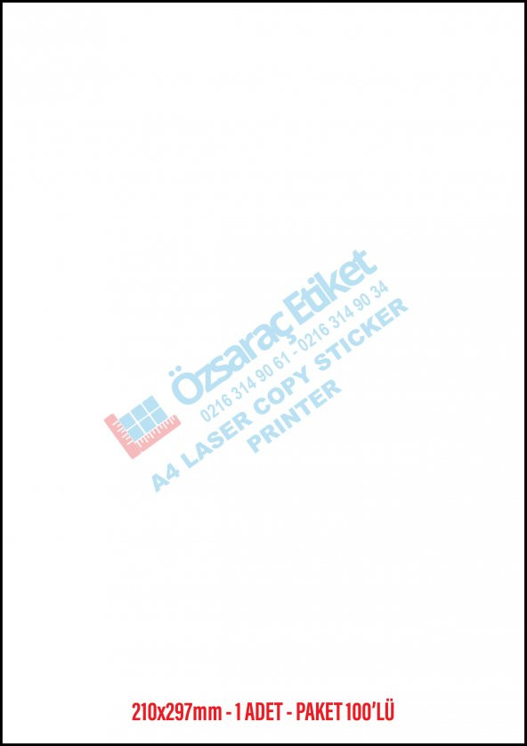 105MM*57MM A4 LASER ETİKET - 12