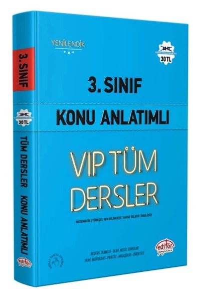 Editör 3.Sınıf Vip Tüm Dersler Konu Anlatım ürün görseli 1