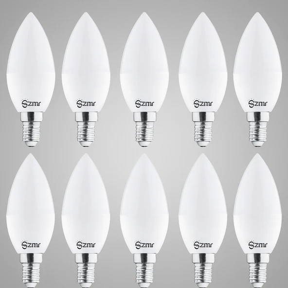 ZMR 120/B.65 12’li 7W Buji LED Ampul 6500K Beyaz Işık E14 Duy Enerji Tasarruflu ve Uzun Ömürlü Aydınlatma