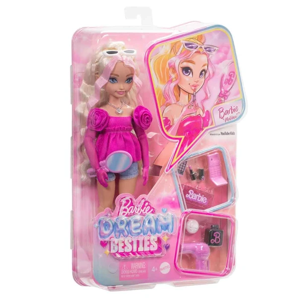 Barbie Dream Besties Barbie Malibu Bebek ve Aksesuarları HYC21 - Resim 4