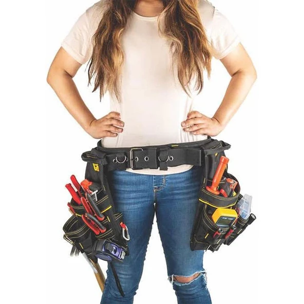 CAT DA980569 Kemerli Askı Kancalı Ağır Hizmet Bel Alet Çantası - 6