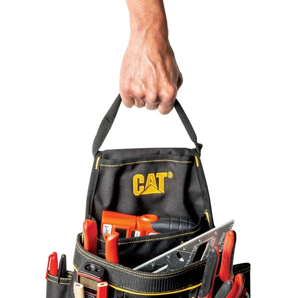CAT DA980569 Kemerli Askı Kancalı Ağır Hizmet Bel Alet Çantası - 12
