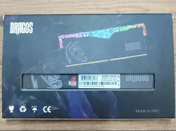 Dragos Sirius Vega X 32Gb DDR4 3200 Mhz Siyah PCB RGB Gaming Ram - 1
