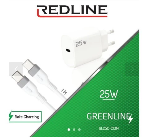 Redline Gl-25-C Whıte Charge Şarj Başlığı, İki Tarafı Type-C Kablosu ürün görseli