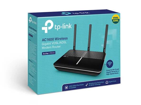 TP-LINK ARCHER VR600 4PORT ADSL2 1300Mbps MODEM/ROUTER - 8