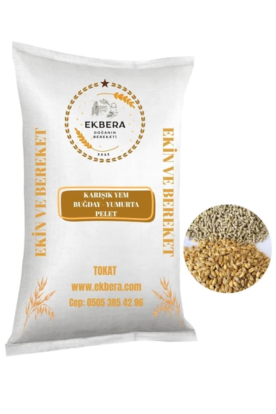EKBERA - Yumurta Pelet Yemi ve Buğday Karışımı (Tavuk, Kaz, Ördek vb.) - 10 Kg ürün görseli