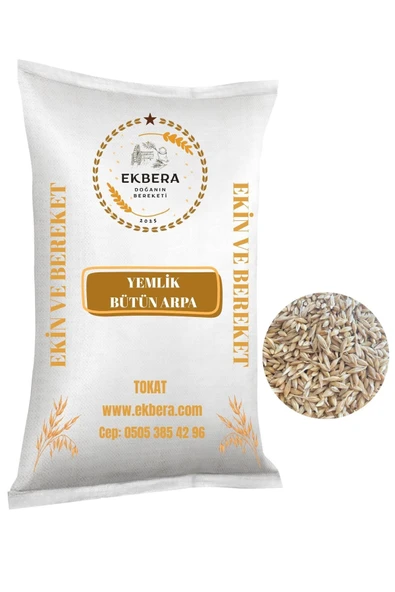 EKBERA Yemlik Bütün Arpa - Doğal Kalite, Hayvan Beslenmesine Uygun - 5 Kg - 1