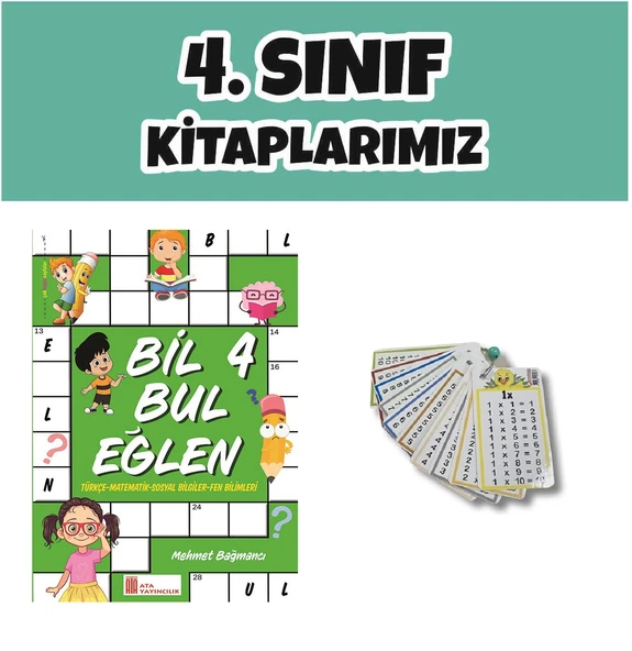 Ata 4.Sınıf Bil Bul Eğlen (Zincirli Çarpım Tablosu Kartelası Hediyeli)