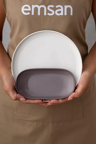 Beyaz - Gri Parla 32 Parça 6 Kişilik Kahvaltı Takımı - 9