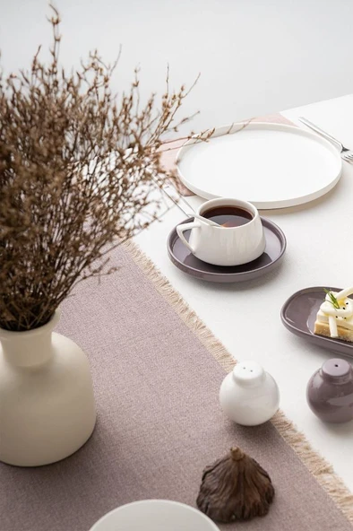 Beyaz - Gri Parla 32 Parça 6 Kişilik Kahvaltı Takımı - 7