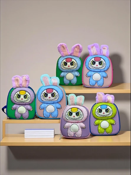 Labubu 3D Günlük Anaokulu Destekli Ayarlanabilir Çocuk Sırt Çantası - 6
