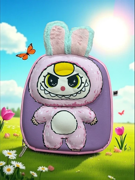Labubu 3D Günlük Anaokulu Destekli Ayarlanabilir Çocuk Sırt Çantası - 2