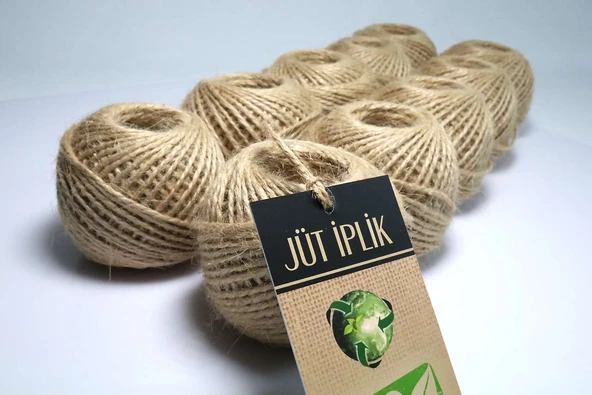 Jütburada Bej Jüt İplik 100 Metre 10 Adet Hasır İp Kırnap İp Doğal İp Çuval İp - 2