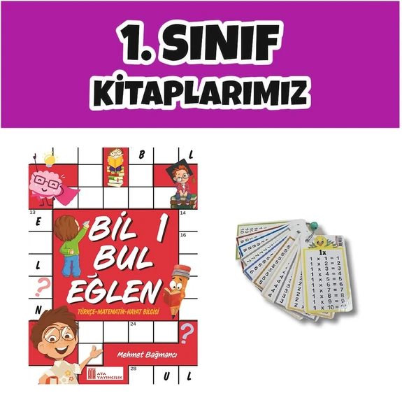 Ata 1.Sınıf Bil Bul Eğlen (Zincirli Çarpım Tablosu Kartelası Hediyeli)