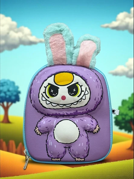 Labubu 3D Günlük Anaokulu Destekli Ayarlanabilir Çocuk Sırt Çantası - 4