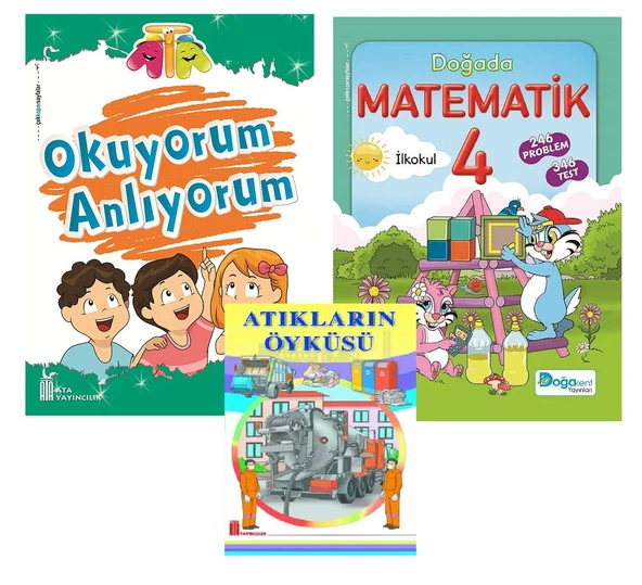 Ata 4.Sınıf Okuyorum Anlıyorum + Doğada Matematik ürün görseli 1