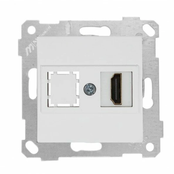RİTA BEYAZ DATA PRİZİ 1*HDMI (MKZ) - Resim 4
