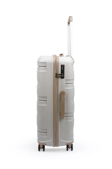 Artemis Polipropilen PP Kırılmaz 2'li Valiz Seti Büyük ve Kabin Boy - Gri - 4