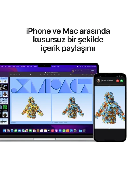 Apple MacBook Air M2 16GB 256GB SSD macOS 13" Taşınabilir Bilgisayar Gümüş MC7V4TU/A - 7