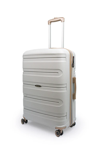 Artemis Polipropilen PP Kırılmaz 2'li Valiz Seti Büyük ve Kabin Boy - Gri - 2