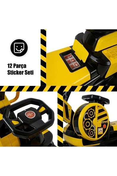 Bingit Ekskavatör Kepçe Oyuncak 110 cm Pedalsız – Sür, Kaz, Oyna! - 4