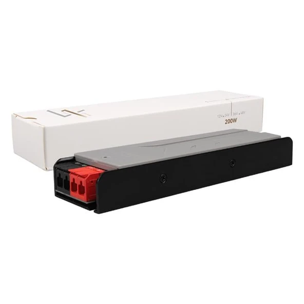 Powermaster PM-26844 12/24/36/48 Volt 8.4 Amper 200 Watt Metal Kasa Kademeli Adaptör Voltaj Göstergeli 189X51x27mm - Resim 5